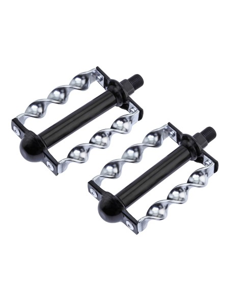 Twisted Flat Pedals 1/2 Black/Chrome.